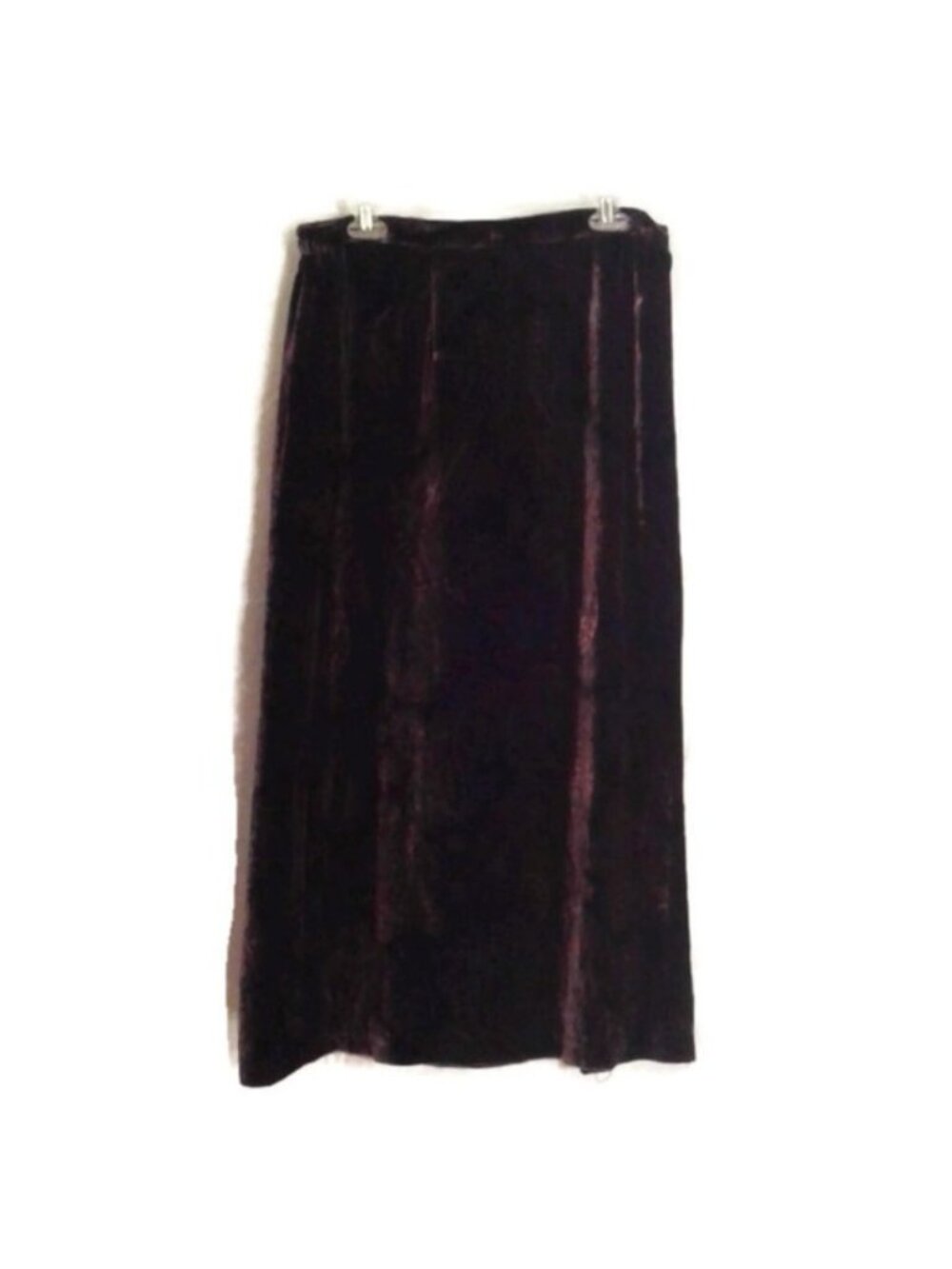 Oscar By Oscar De La Renta 14W Maxi Skirt Paisley Velvet Silk Blend